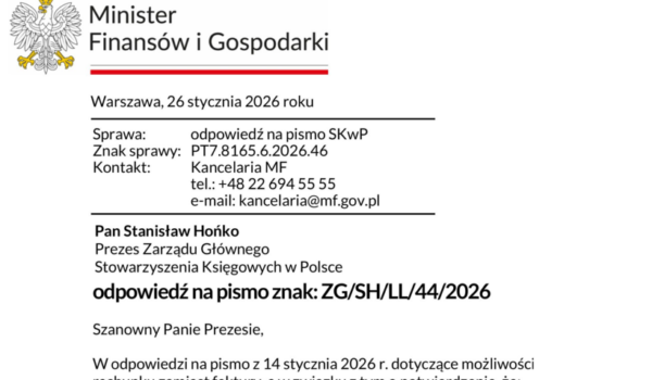 Odpowiedź MF dotycząca dokumentowania sprzedaży w warunkach obowiązkowego KSeF