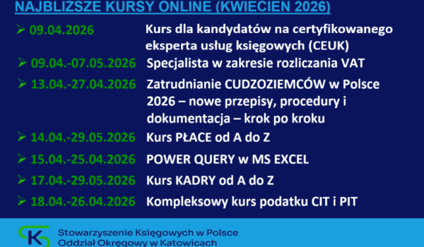 Serdecznie zapraszamy❗ do uczestnictwa w najbliższych – KWIETNIOWYCH – kursach online – 09.-18.04.2026👍💻👩‍🎓👨‍🎓😊