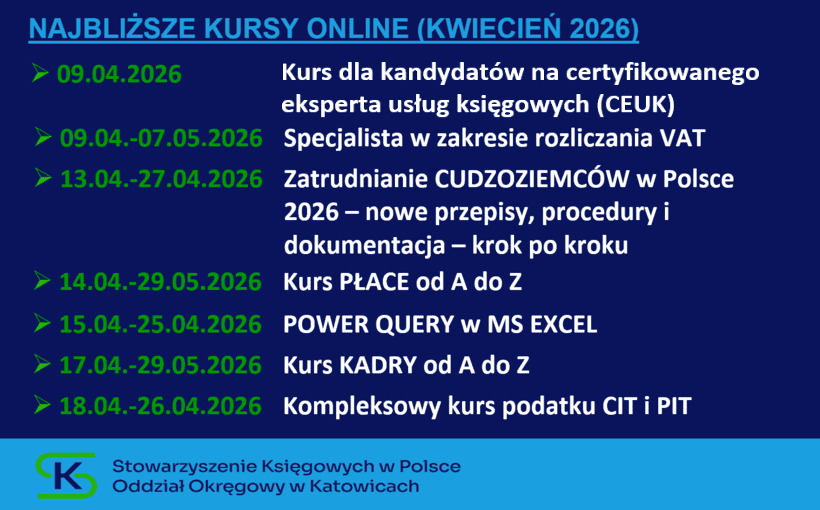 Serdecznie zapraszamy❗ do uczestnictwa w najbliższych – KWIETNIOWYCH – kursach online – 09.-18.04.2026👍💻👩‍🎓👨‍🎓😊