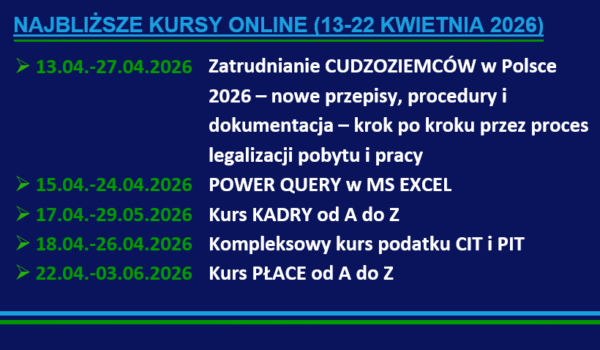 Serdecznie zapraszamy❗ do uczestnictwa w najbliższych KURSACH online – 13-22 KWIETNIA 2026👍💻👩‍🎓👨‍🎓😊